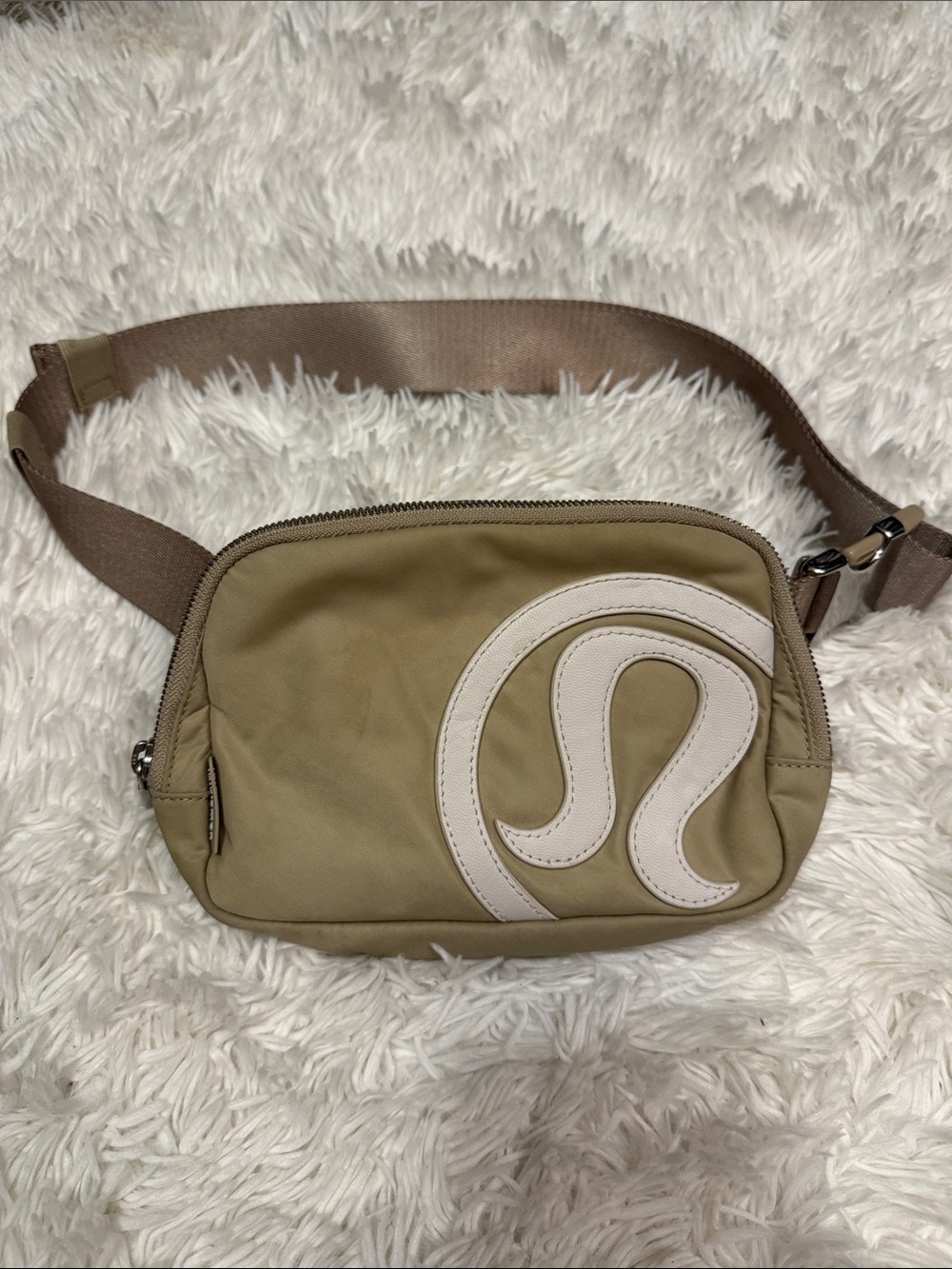 Lululemon Beige Logo Belt Bag